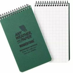 Carnet tout temps 100 pages 76mm x 130mm Modestone Vert Olive