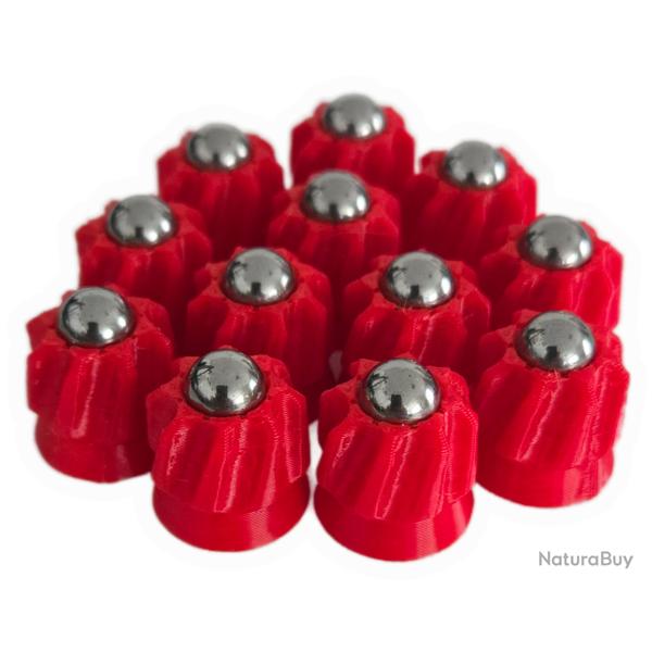 12x Slugs bille acier 8mm Rouge slugs pour HDS 68 T4E Umarex HDS68