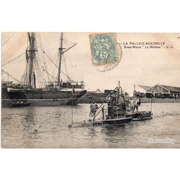 CPA -MARINE DE GUERRE - LA PALLICE -  ROCHELLE - Sous-Marin  " La M�duse "  N�1458