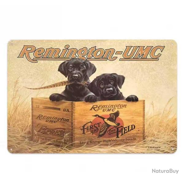 Plaque d�corative m�tal Remington Labrador