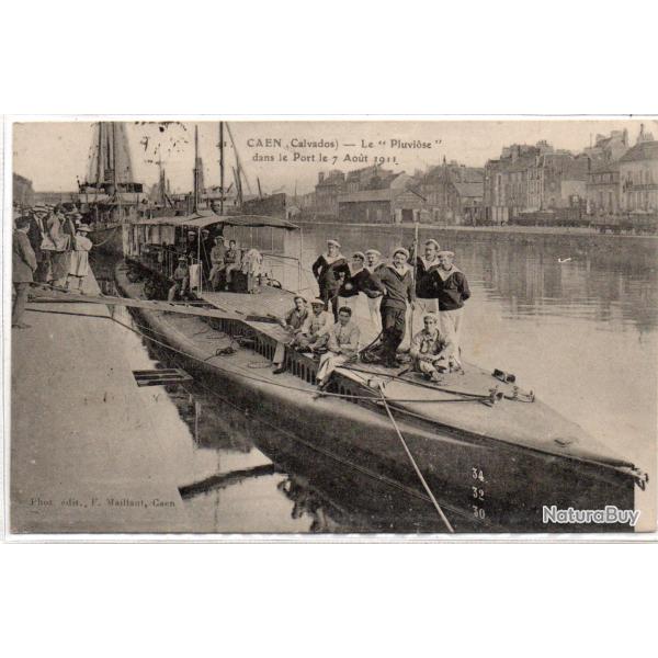 CPA -MARINE DE GUERRE - CANE , Calvados - Le " Pluvi�se " dans le Port le 7 Aout 1911  N�1459
