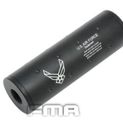 Silencieux US Airforce 10cm x 3.4 cm Alu- 14mm ACW et CCW - FMA