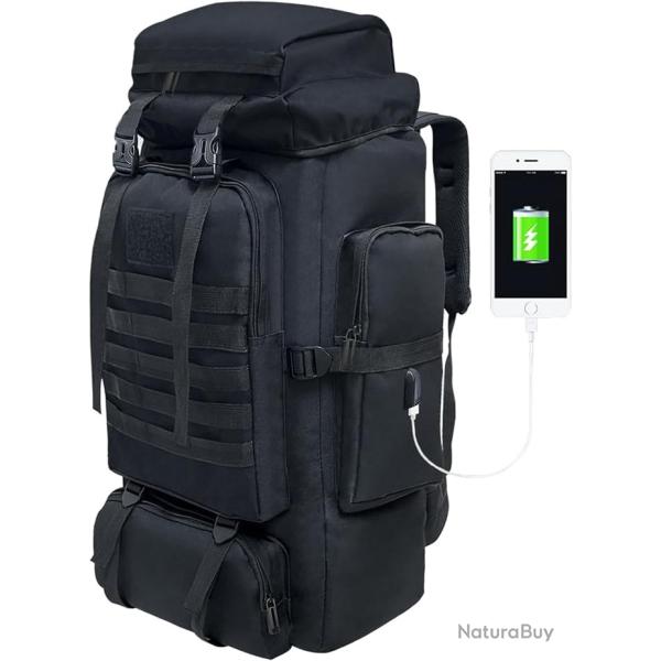 80L randonn�e sac � dos, Camping sac � dos, �tanche grand sac � dos pour les sports