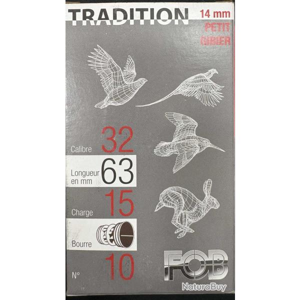 CARTOUCHES FOB calibre 32/63 (14 MM) bj 15g n�10 x10