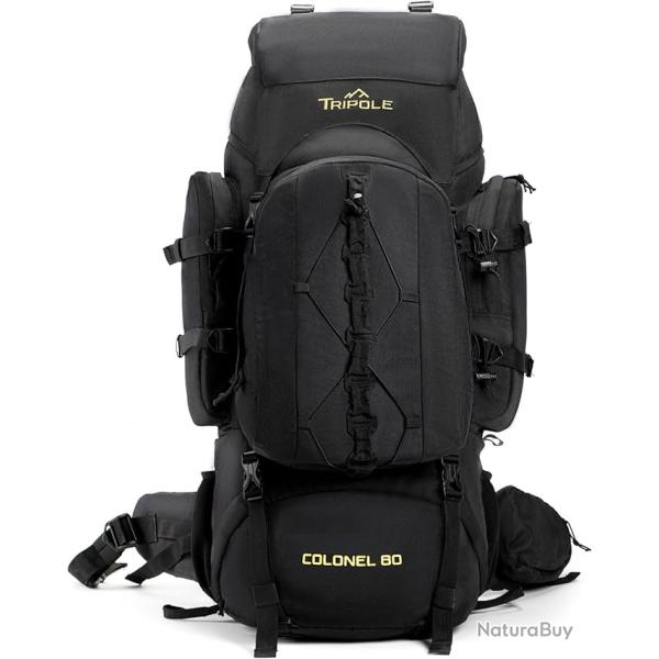 Sac � Dos � Cadre Interne De La S�rie Colonel avec Sac � Dos Amovible Et Housse De Pluie 80 L