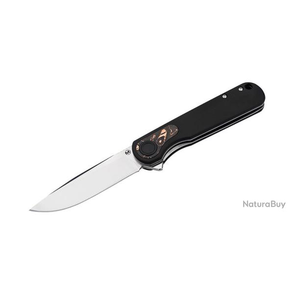 Boker Couteau Braddock Black - Lame 83mm - Manche G10/Carbone - Clip
