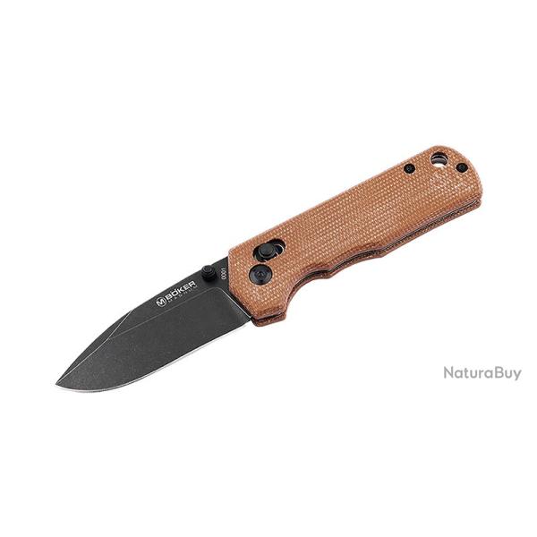 Boker Couteau Rockstub Brown Micarta - Lame 67mm - Manche Micarta - Clip