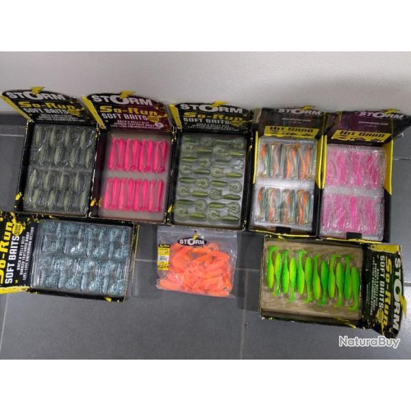 Leurres STORM souple , lot de 20 leurres au choix ! Divers tailles, couleurs , longueur....