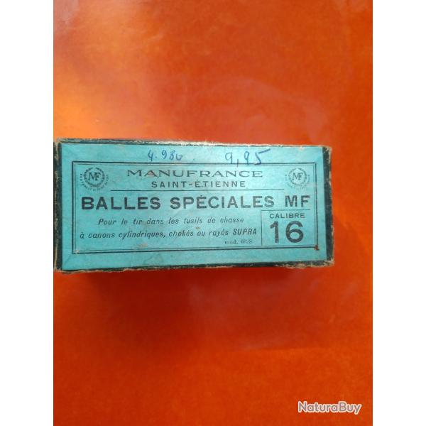 vieille boite de balles speciales MANUFRANCE cal 16