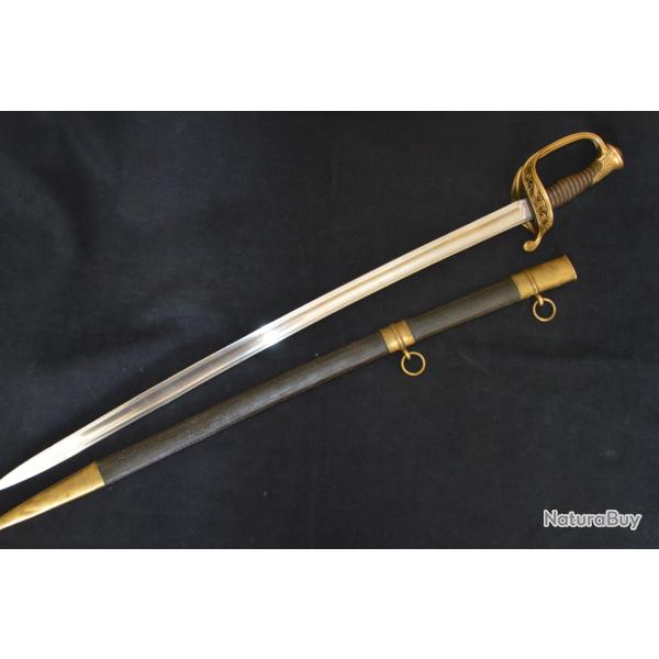 SABRE MOD 1845 ADJUDANT D'INFANTERIE-CHASSEURS A PIED -NAPOLEON III-GUERRE 1870/1871-KLINGENTHAL