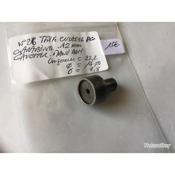 VENDU PAR LE-CUIRASSIER N�26 T�TE DE CULASSE GAUCHER MANU ARM CALIBRE 12 MM PERCUSSION CENTRALE