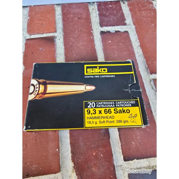 16 balles Sako 9,3x66