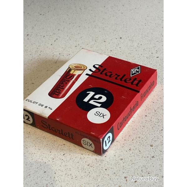 ancienne boite de 10 cartouches calibre 12 STARLETT Plomb SIX