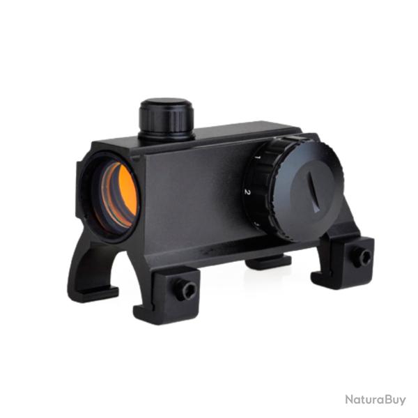 Aim-O Red Dot MP5 G3 - Viseur Point Rouge R�glable 7 Niveaux avec Pile CR2032 - Optique Airsoft Noir