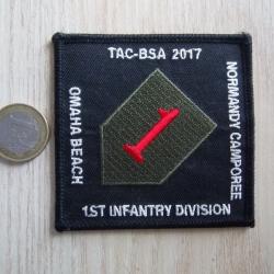 US Army insigne tissu &eacute;cusson militaire 1&egrave;re division d'infanterie Omaha Beach