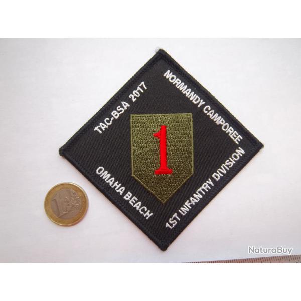 US Army insigne tissu �cusson militaire 1�re division d'infanterie Omaha Beach