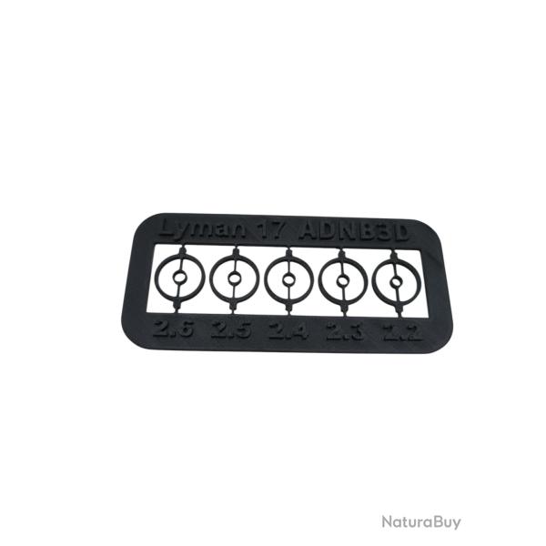 plaquette d'inserts pour guidon LYMAN srie 17 anneau centrale de 2.2  2.6