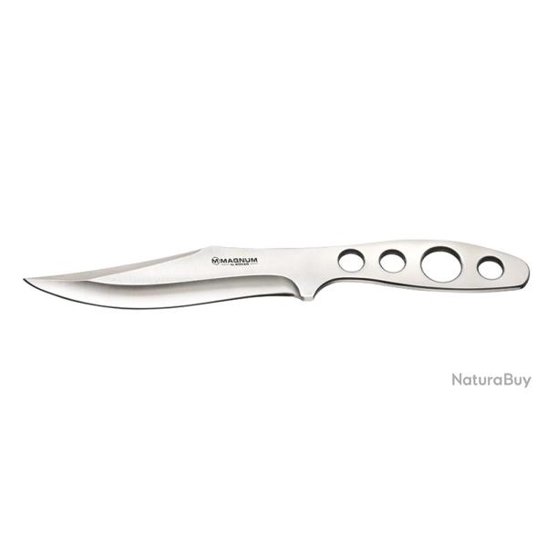 Boker Couteau Flying Bowie - Lame 155mm - Manche Acier - Etui Cuir