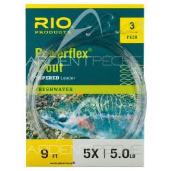 Bas de ligne RIO Powerflex (Pack de 3) 9&acute; (2,70m) 5X