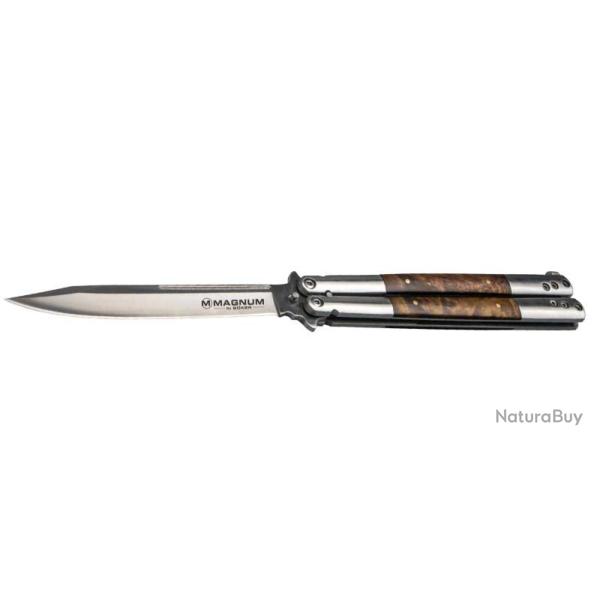 Boker Couteau Balisong Wood Large - Lame 90mm - Manche Bois