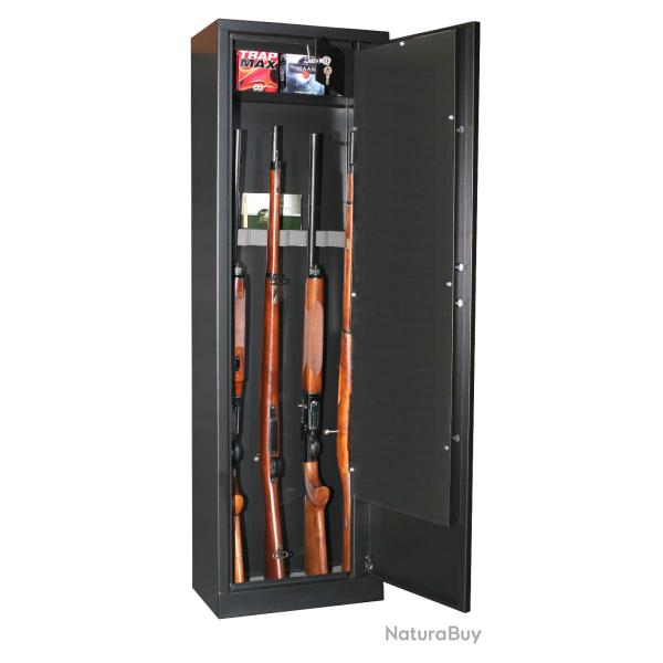 Fortify DELTA8 - Armoire forte pour Armes - 8 Armes avec lunette - Coffre int�rieur - Serrure � cl�
