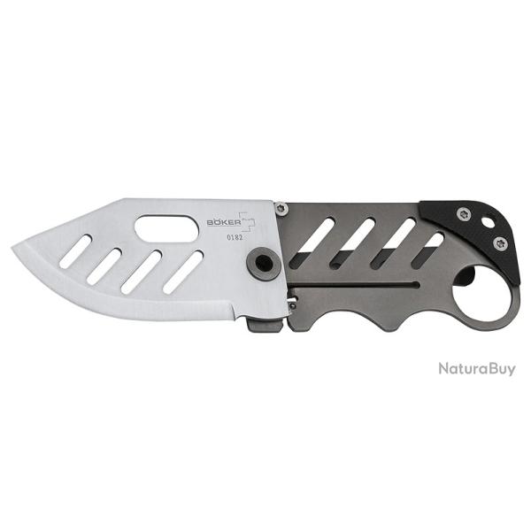 Boker Couteau Credit Card Knife - Lame 58mm - Manche Titane - Clip