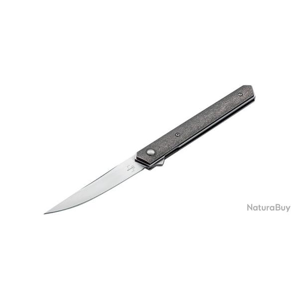 Boker Couteau Kwaiken Air - Lame 90mm - Manche Titane - Clip
