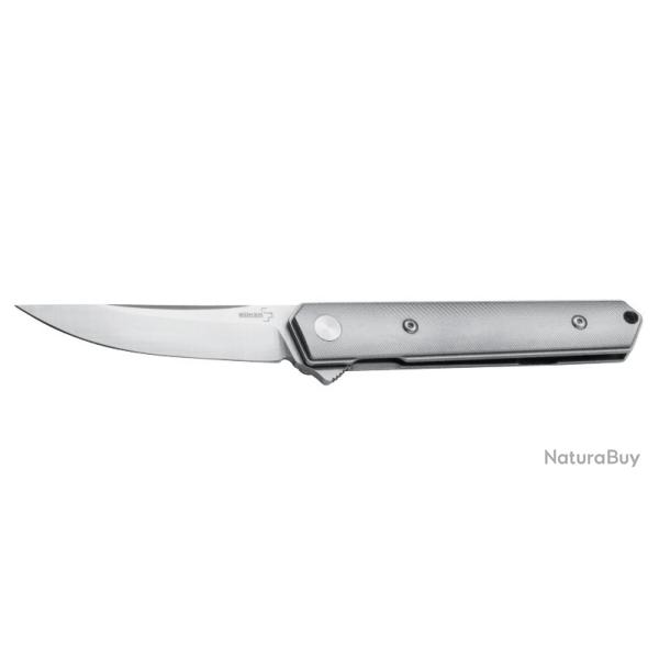 Boker Couteau Kwaiken Mini Flipper Titan - Lame 76mm - Manche Titane - Clip