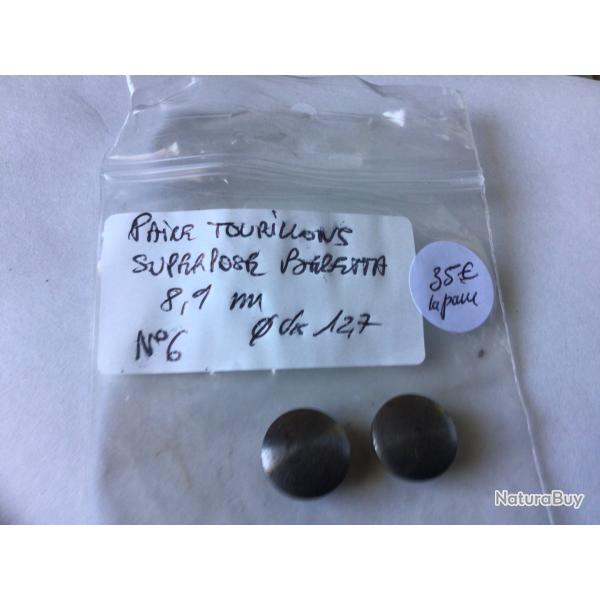 VENDU PAR LE-CUIRASSIER N� 6 PAIRE DE TOURILLONS SUPERPOSE BERETTA CAL 12