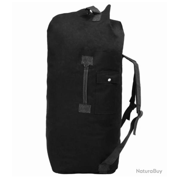 Sac style militaire 85 L Noir polyester pratique r�sistant voyage randonn�e ext�rieur