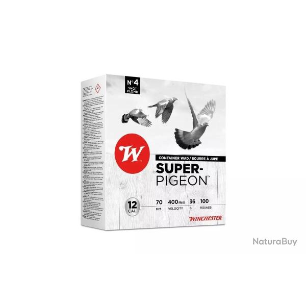 CARTOUCHES WINCHESTER SUPER PIGEON calibre 12/70 36g BJ n�4 x100