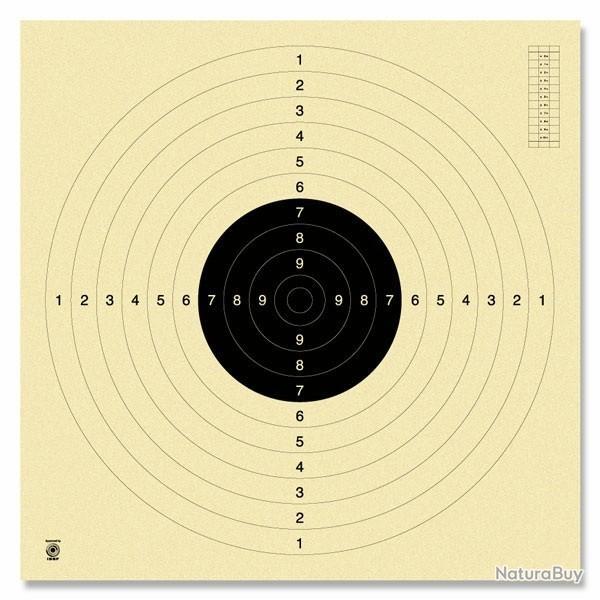 Cibles pistolet 25 m�tres (C50) non num�rot�es GEF