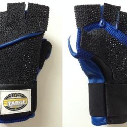 Gant de tir coup&eacute; STARGET Shooting Bleu noir pour tireur gaucher