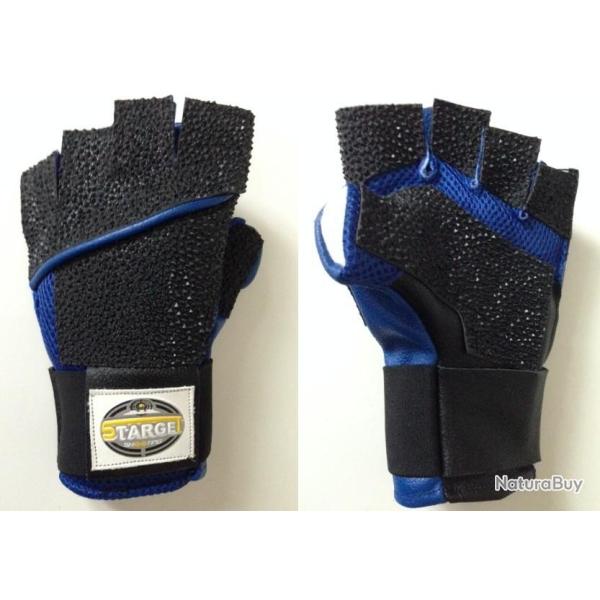 Gant de tir coup� STARGET Shooting Bleu noir pour tireur gaucher