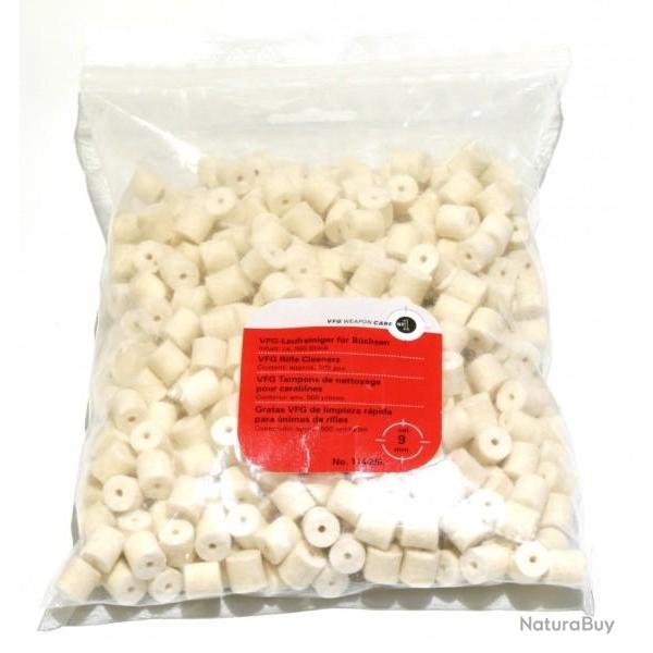 Tampons de nettoyage 9mm 38 / 357 par 500 VFG