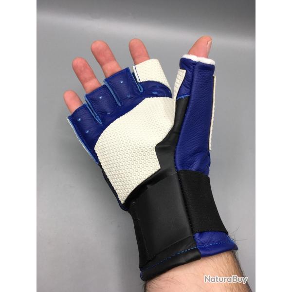 Gant de tir coup� STARGET pour tireur gaucher Blanc et bleu