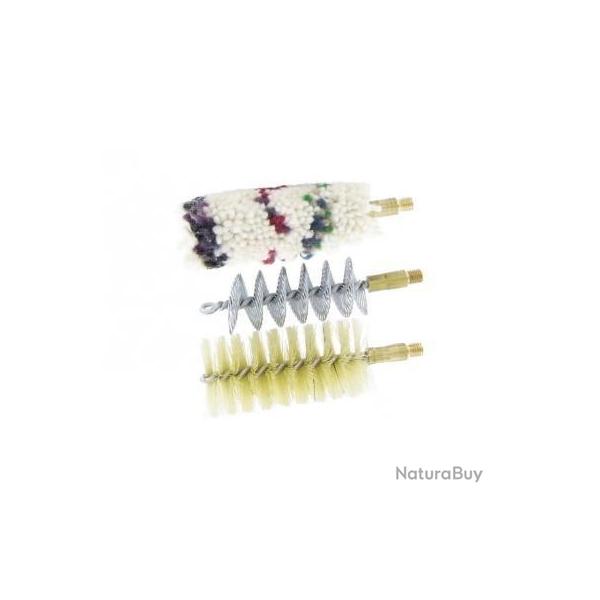 3 �couvillons de nettoyage Nylon, Spriale acier et Coton .12