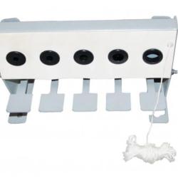 Support m&eacute;tallique type Biathlon 5 trous pour tir &agrave; plombs