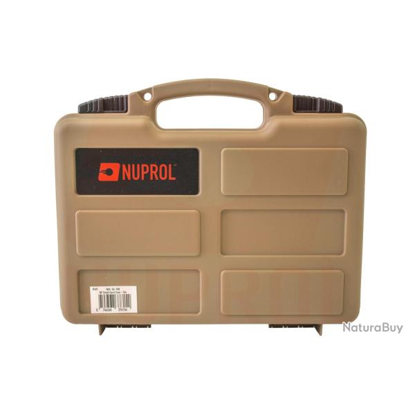Mallette de transport NUPROL TAN pour Pistolet / Revolver avec mousse pr�d�coup�e