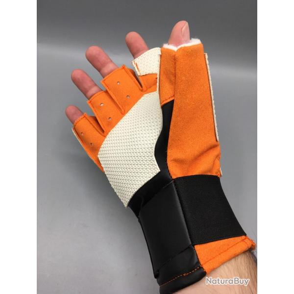 Gant de tir coup� STARGET Orange Blanc pour tireur Gaucher
