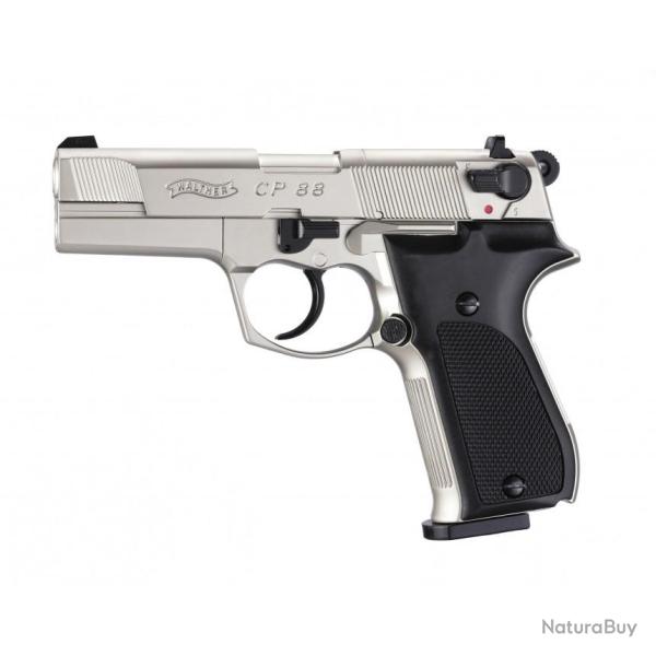 Pistolet � plombs CO2 CP88 3.5'' NICKEL WALTHER CAL 4.5MM