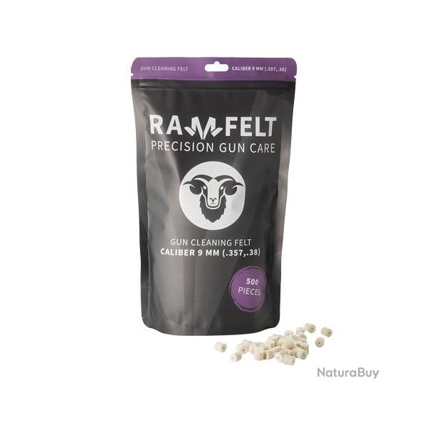 500 Tampons de nettoyage Ramfelt Calibre 9mm