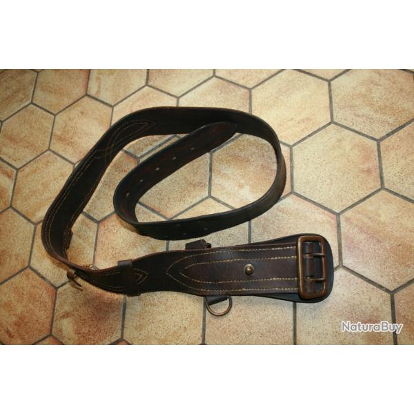 Ceinturon cuir r�glementaire d'officier de l'arm�e Francaise