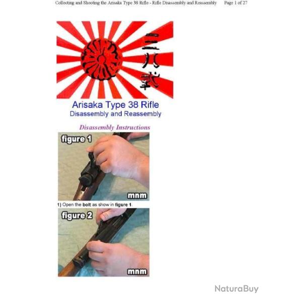 d�montage carabine ARISAKA type 38 (envoi par mail) - VENDU PAR JEPERCUTE (m2505)