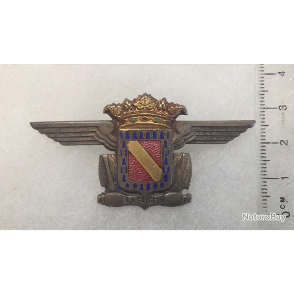 FRANCE MARINE - INSIGNE PORTE-AVIONS LA FAYETTE M.505 Fabrication �mail Courtois Paris (grand mod�le