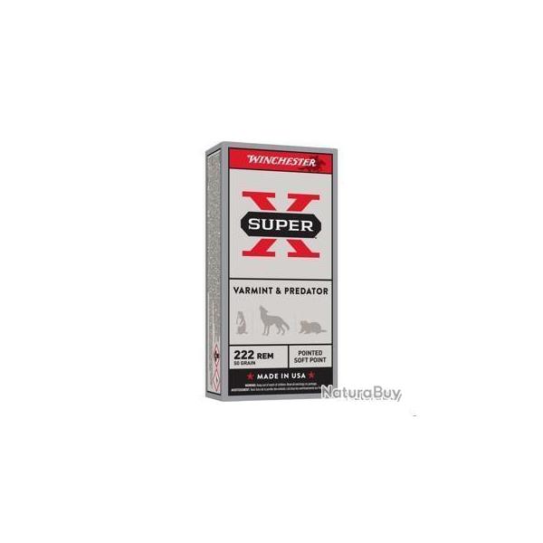 CARTOUCHES WINCHESTER calibre 222REM 50GR POWER POINT x20