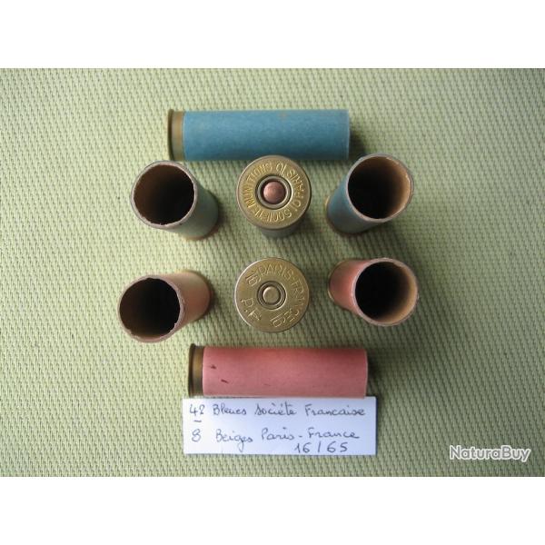 50 douilles carton culot 8 m/m cal 16