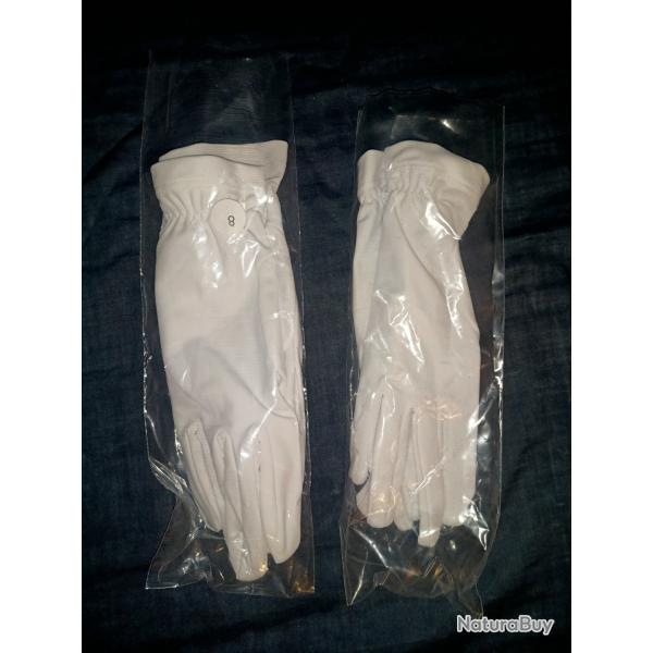 3 paires de gants blanc - Taille 8