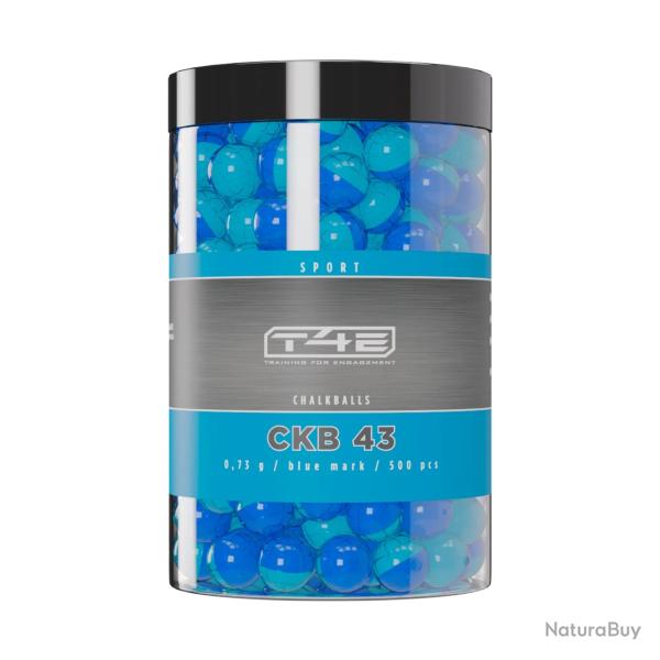 Munition Umarex T4E BILLES CRAIE BLEUE CAL.43  X500