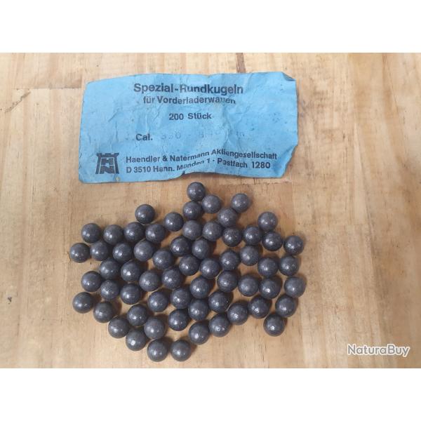 62 balles rondes H&N de calibre  .330 / 8,40 mm